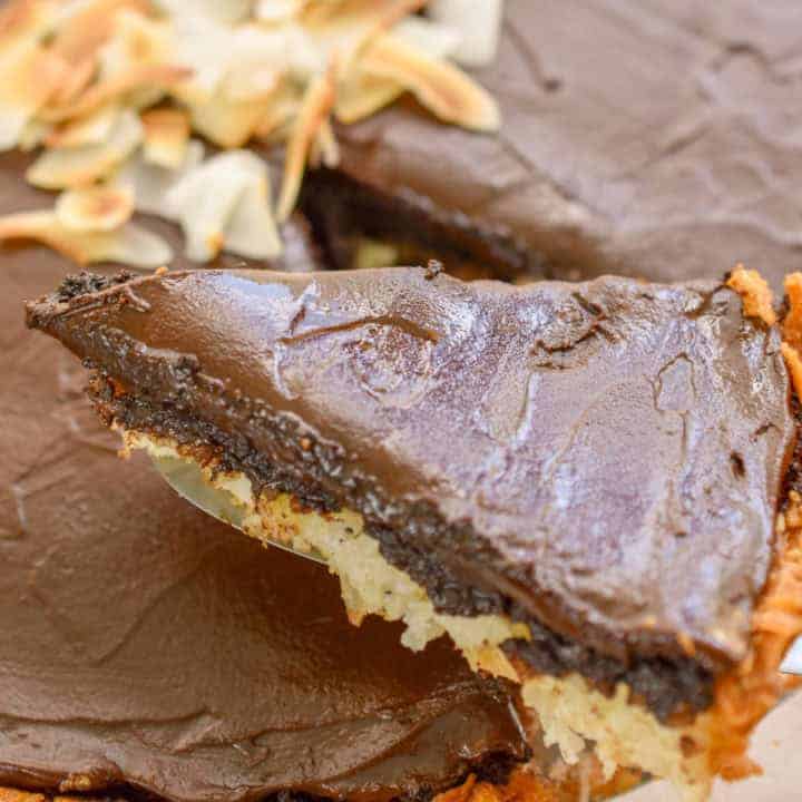 Keto Chocolate Macaroon Pie