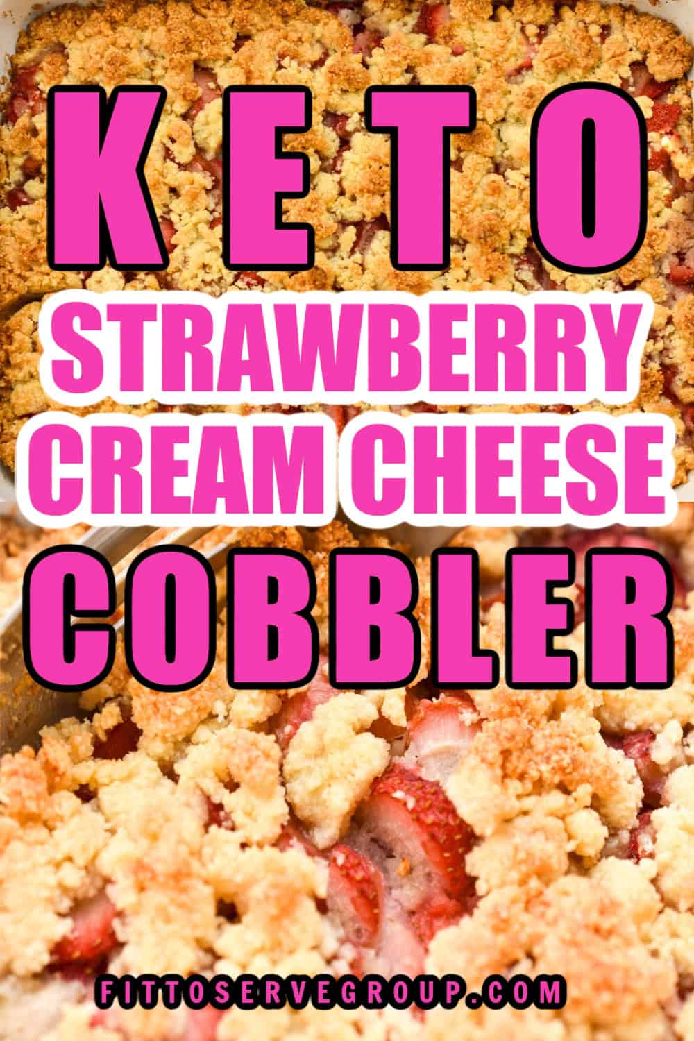 keto strawberry cream cheese cobbler (gluten-free)