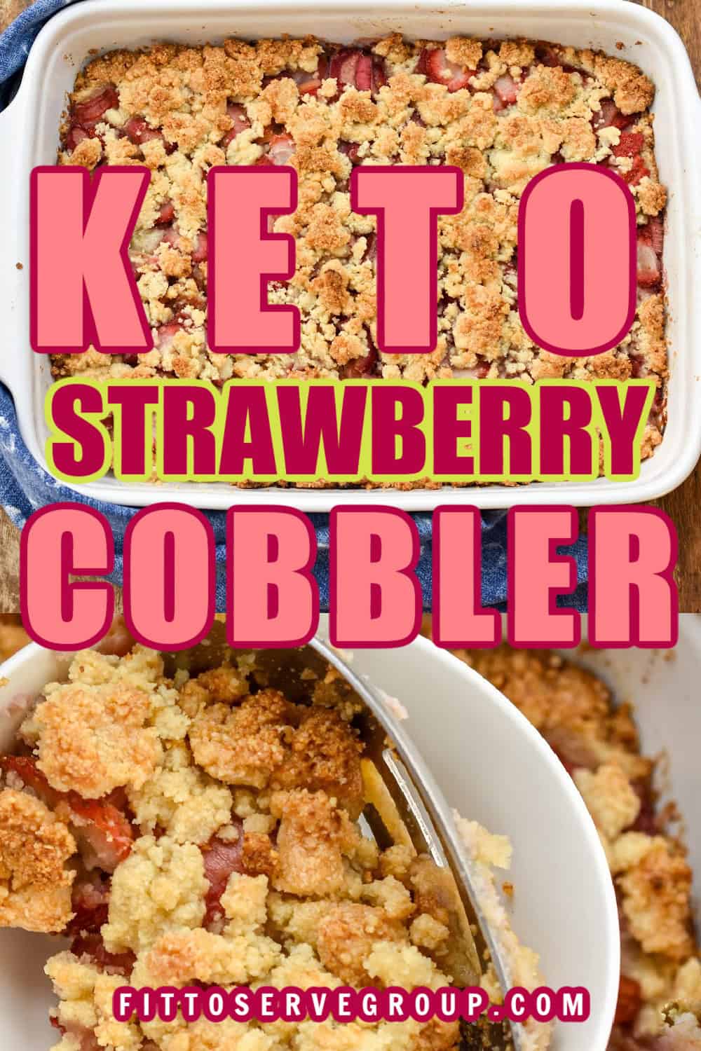 Easy Keto Strawberry Cobbler