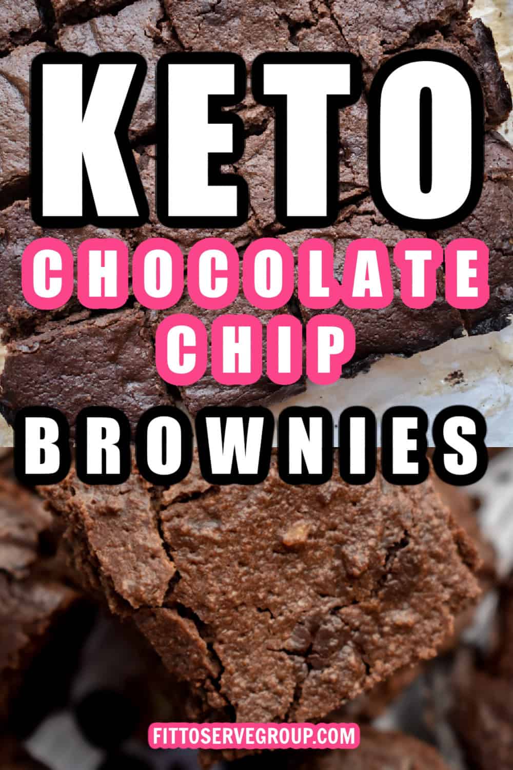 Keto Chocolate Chip Brownies, Gluten-Free