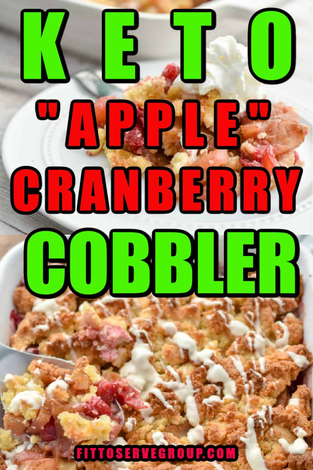 Keto Apple Cranberry Cobbler