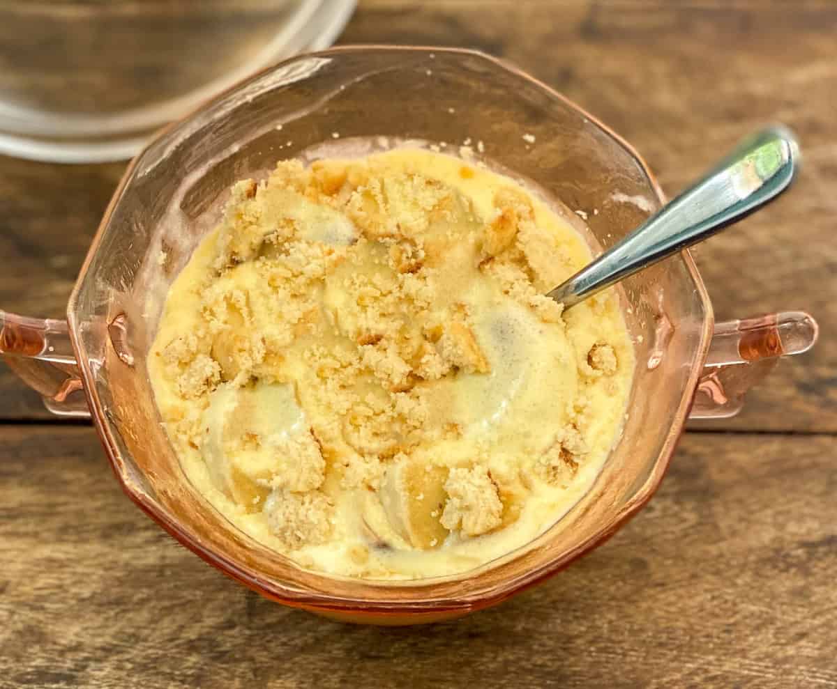 Served keto banana pudding cheesecake fluff