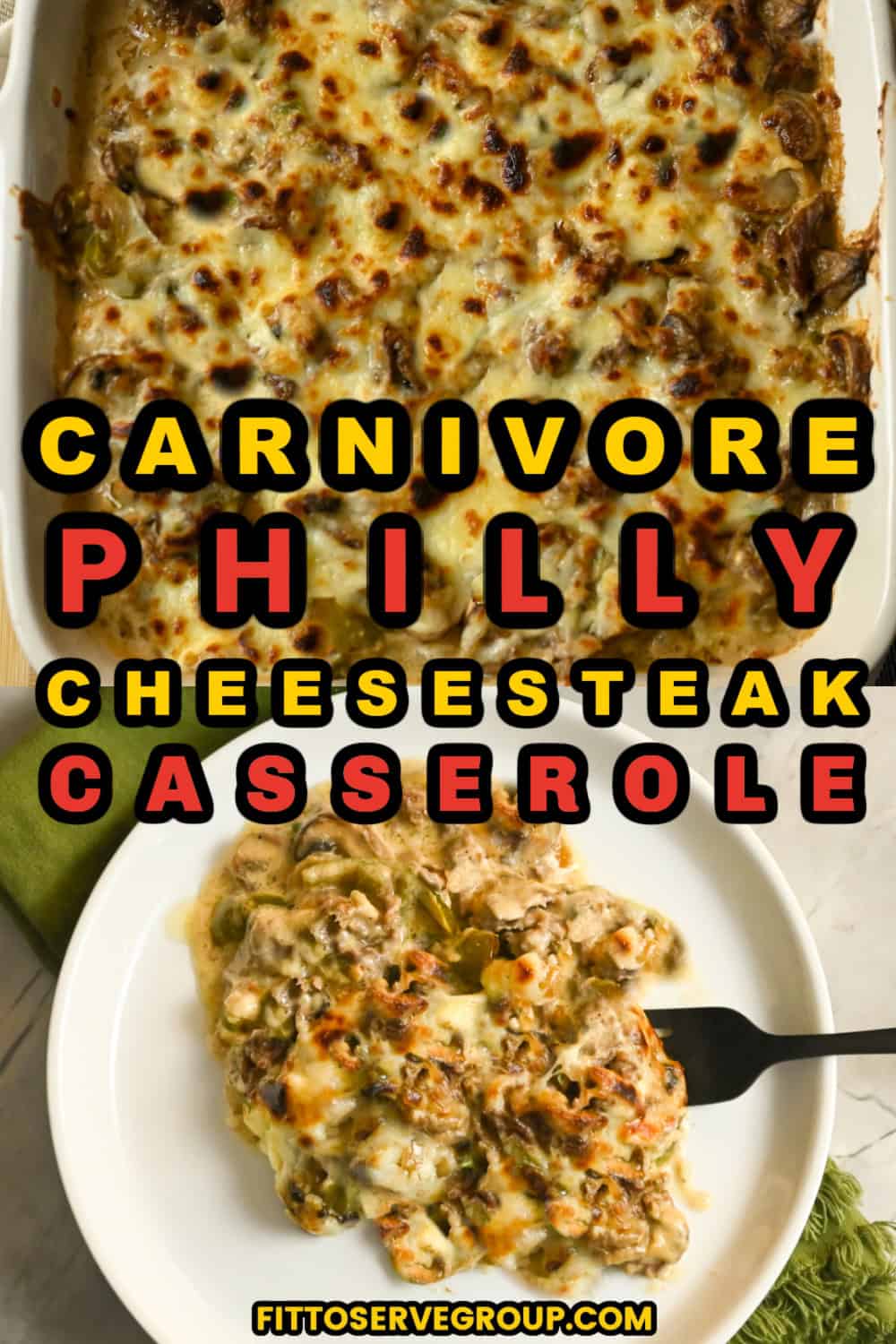 Carnivore Philly Cheesesteak Casserole, 30 minute meal