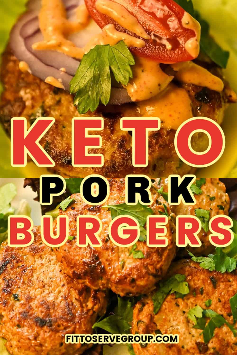 Juicy Keto Pork Burgers With Chipotle Sauce