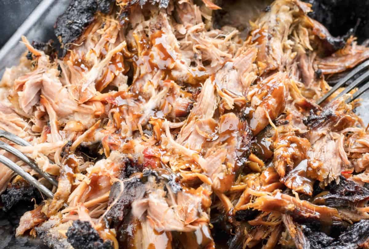 carnivore pork pulled on a baking sheet