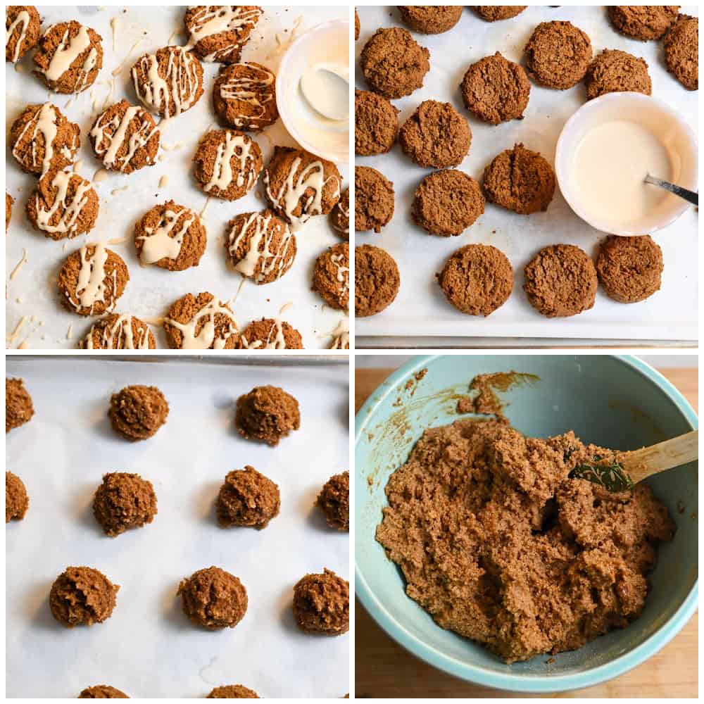 keto iced gingerbread cookies process pictures