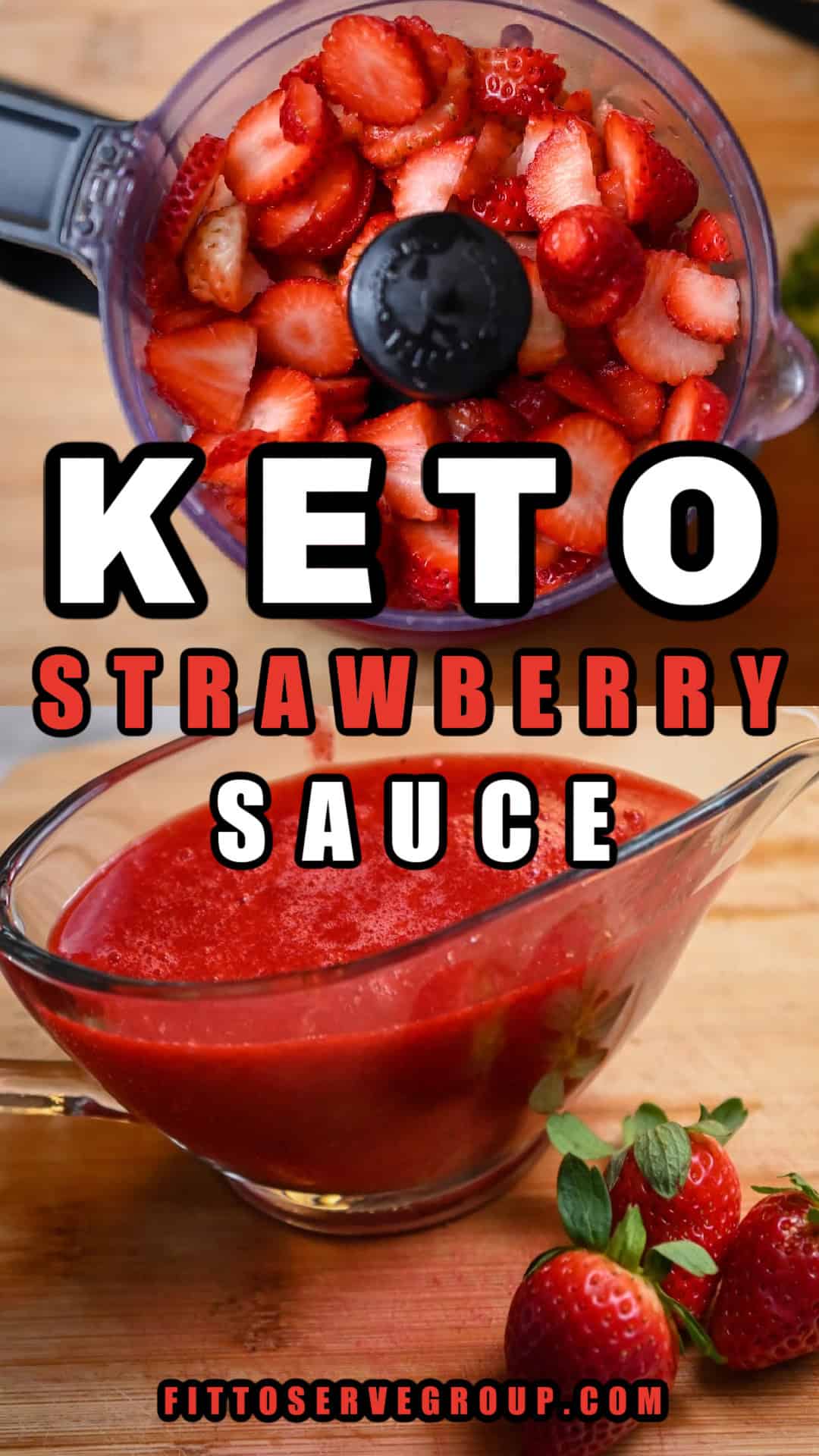 Keto Strawberry Sauce, No-Cook