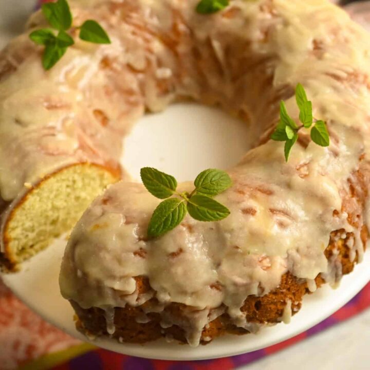 keto eggnog cake recipe card image