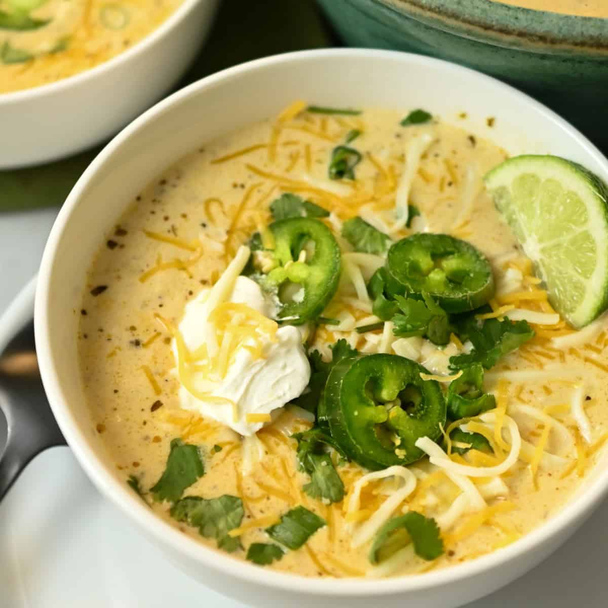 keto roasted poblano chicken soup