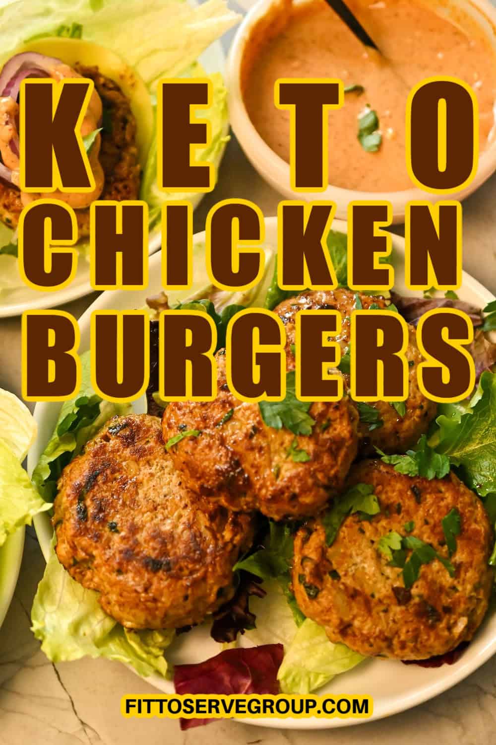 Keto Chicken Burgers With Homemade Burger Sauce