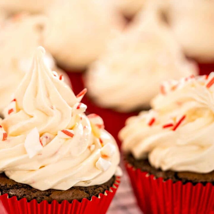 Keto Chocolate Peppermint Cupcakes