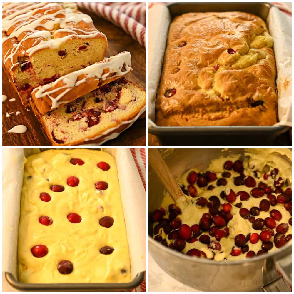 keto white chocolate cranberry bread process pictures