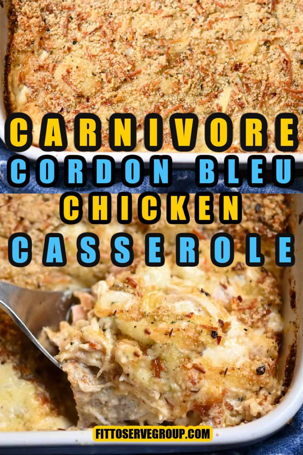 Carnivore Cordon Bleu Chicken Casserole, Gluten-Free
