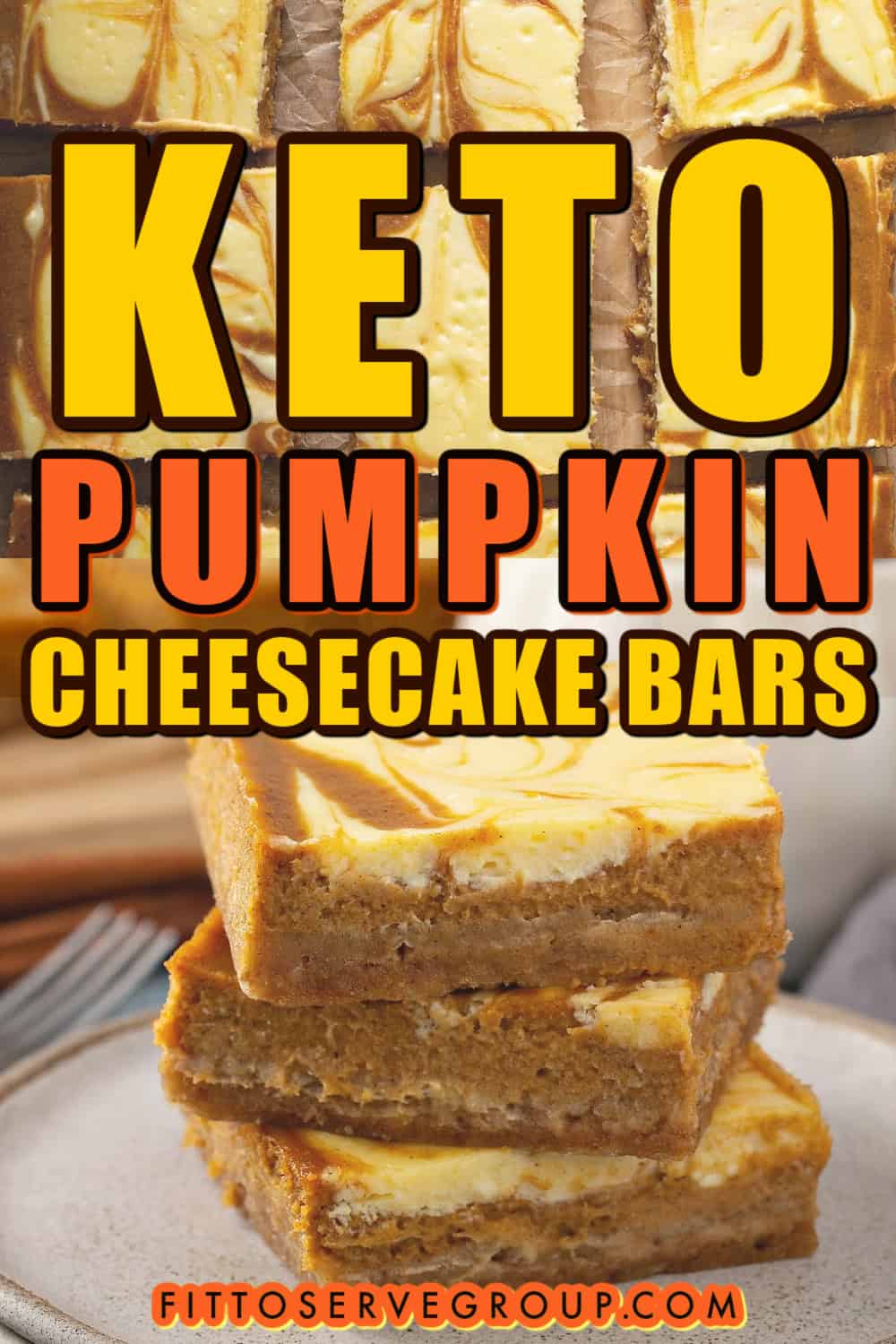 Easy Keto Pumpkin Cheesecake Bars