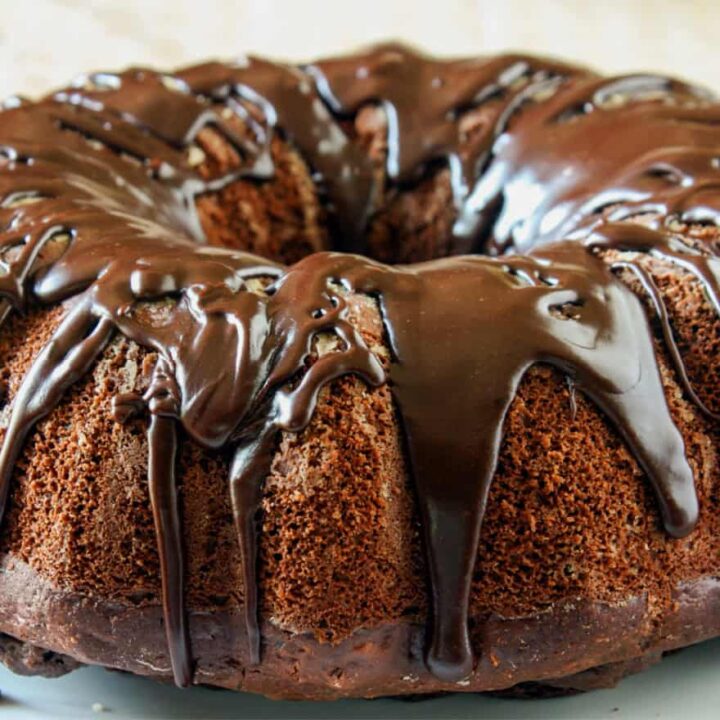 Keto Chocolate Greek Yogurt Cake recipe card image