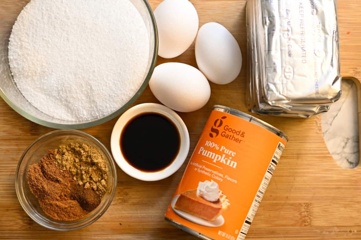 Low-Carb Pumpkin Cheesecake Bars Ingredients