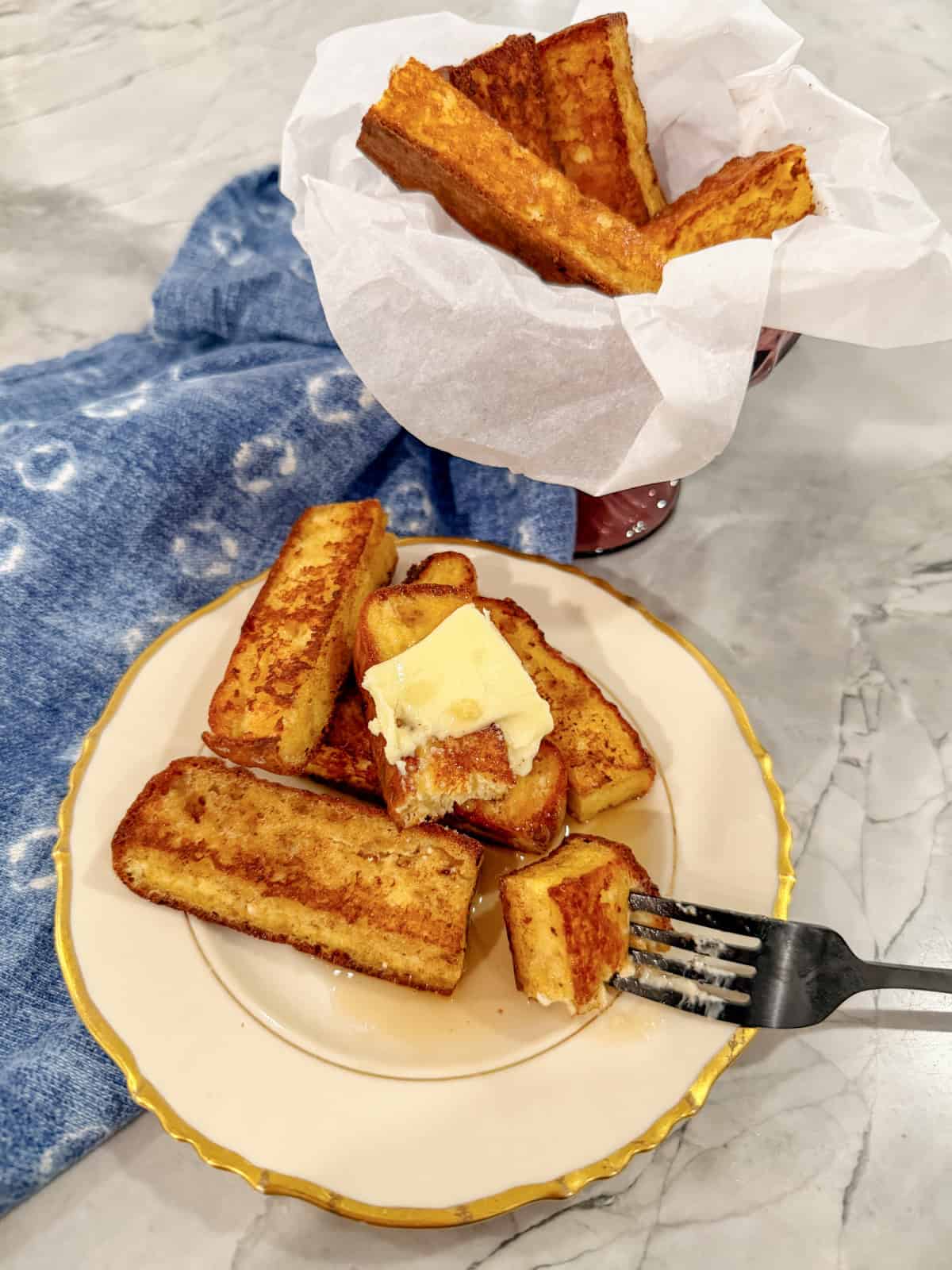 Carnivore French Toast Sticks Served