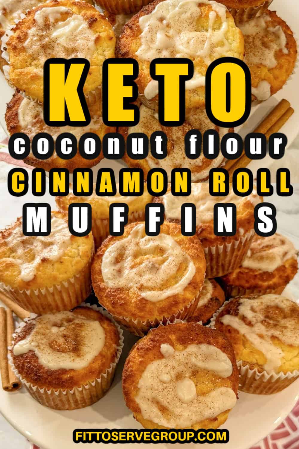 Easy Keto Cinnamon Roll Coconut Flour Muffins