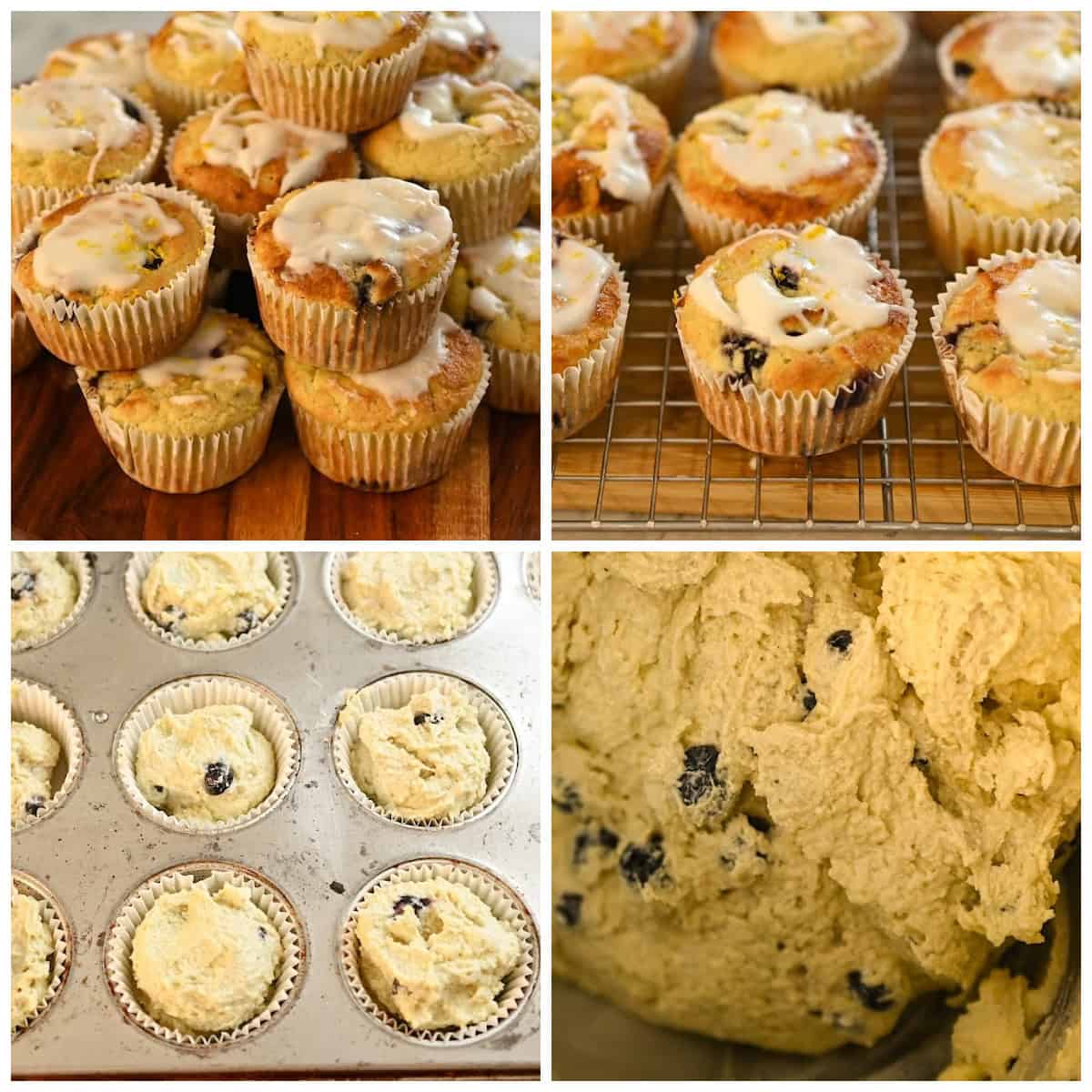 Keto Coconut Flour Blueberry Muffins Process Pictures