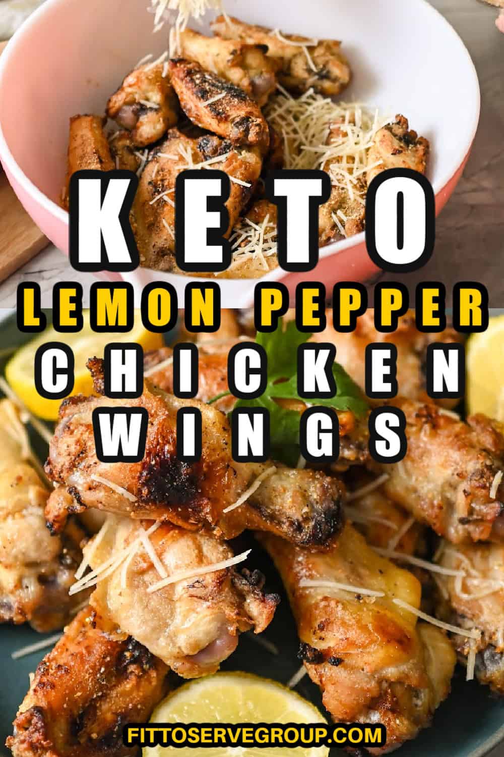 Keto Lemon Pepper Chicken Wings, Baked