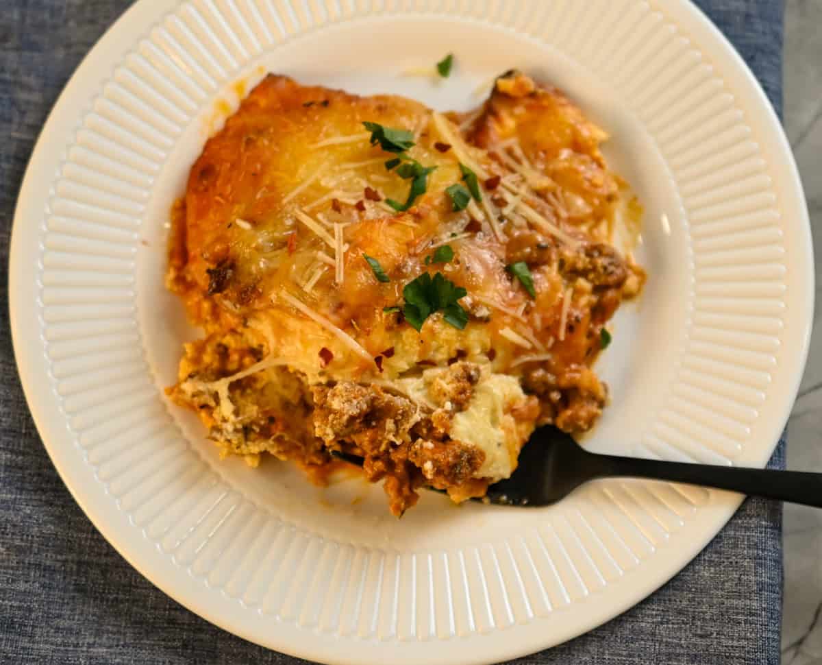 Keto Rosa Lasagna Served