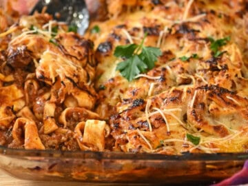 keto fettuccine bolognese, with Egglife wraps