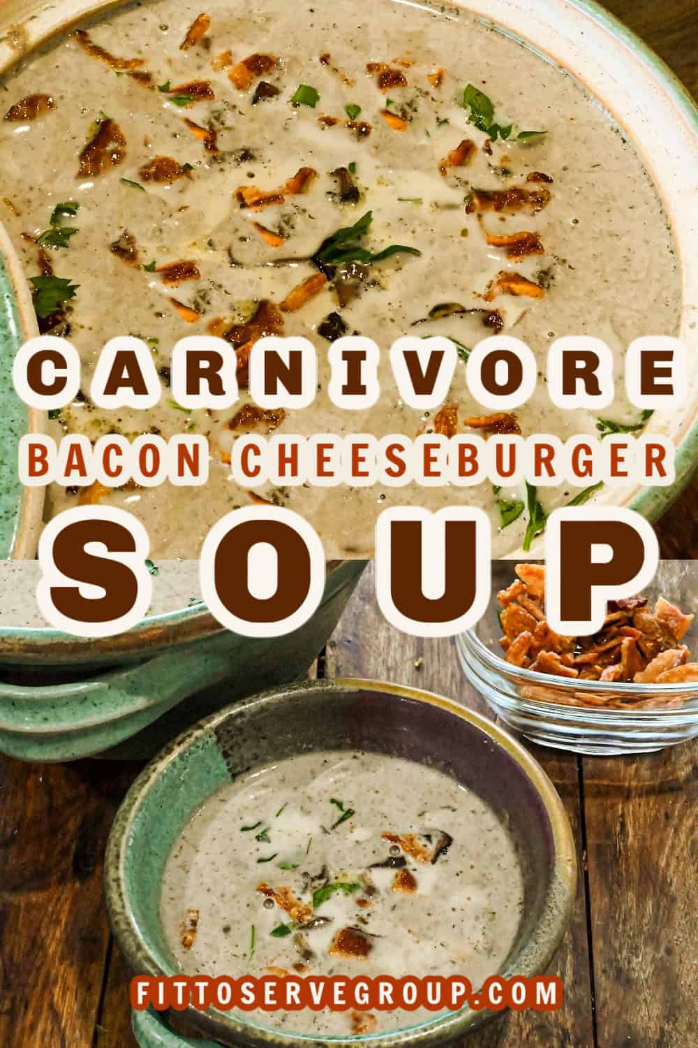 Carnivore Bacon Cheeseburger Soup, Easy