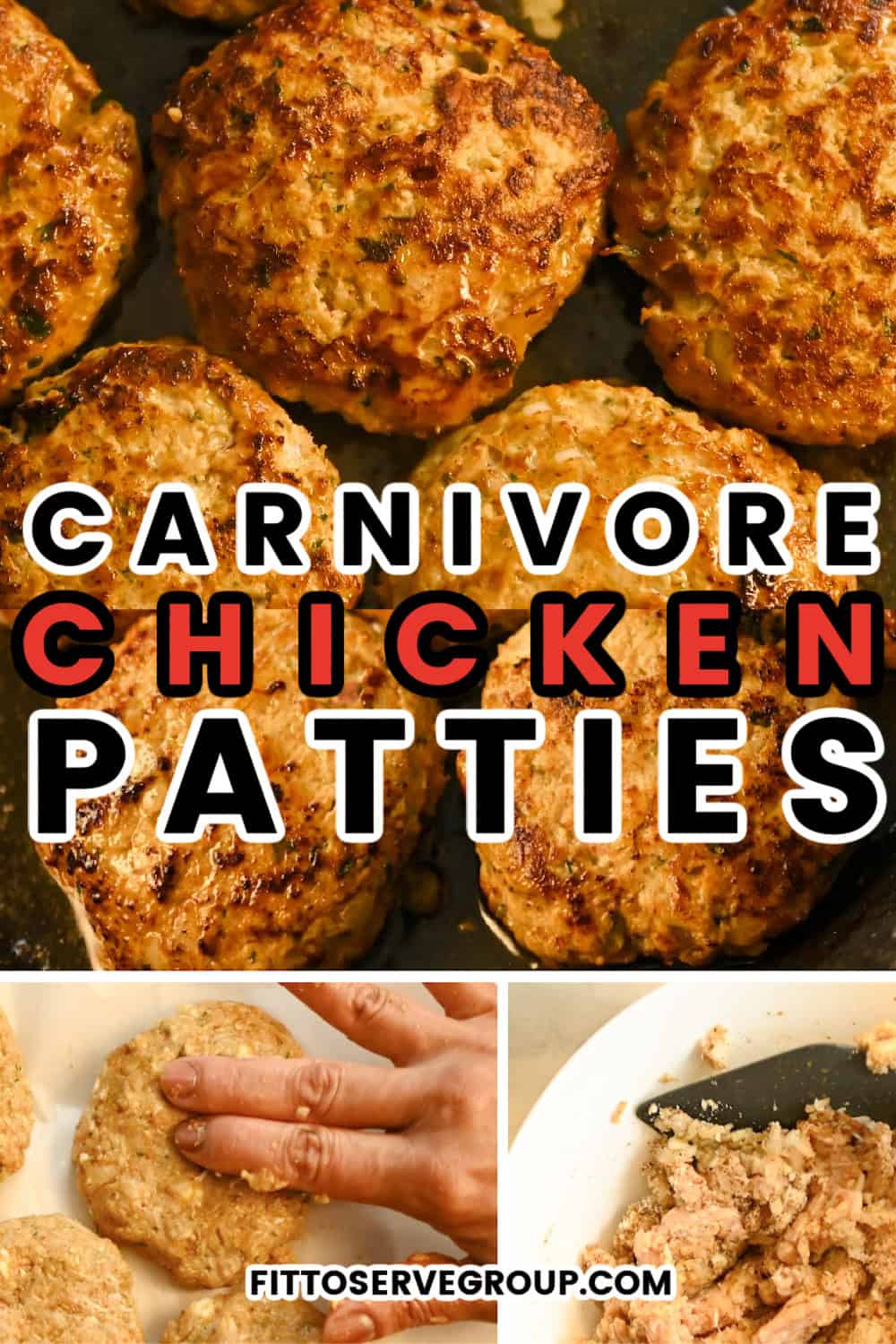 Carnivore Chicken Patties, juicy