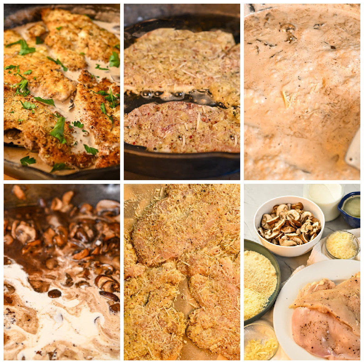 Keto Creamy Mustard Mushroom Chicken Process Pictures