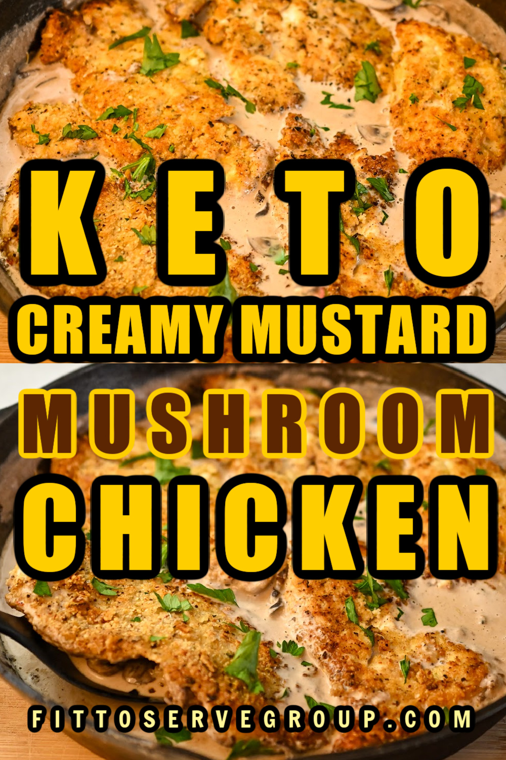 Keto creamy mustard mushroom chicken (gluten-free)