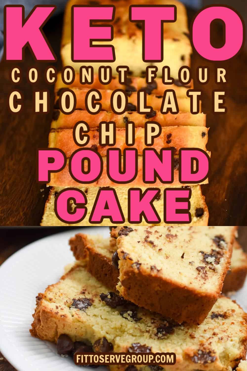 Easy keto coconut flour chocolate chip pound cake
