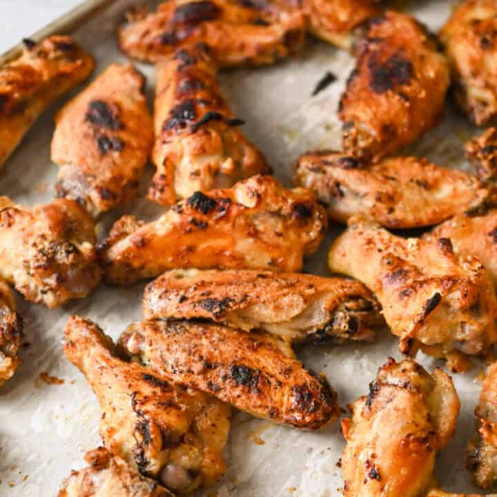 carnivore baked chicken wings recipe card image