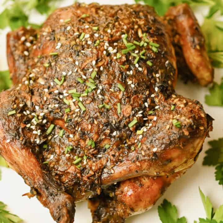 keto asian sesame baked whole chicken 1200