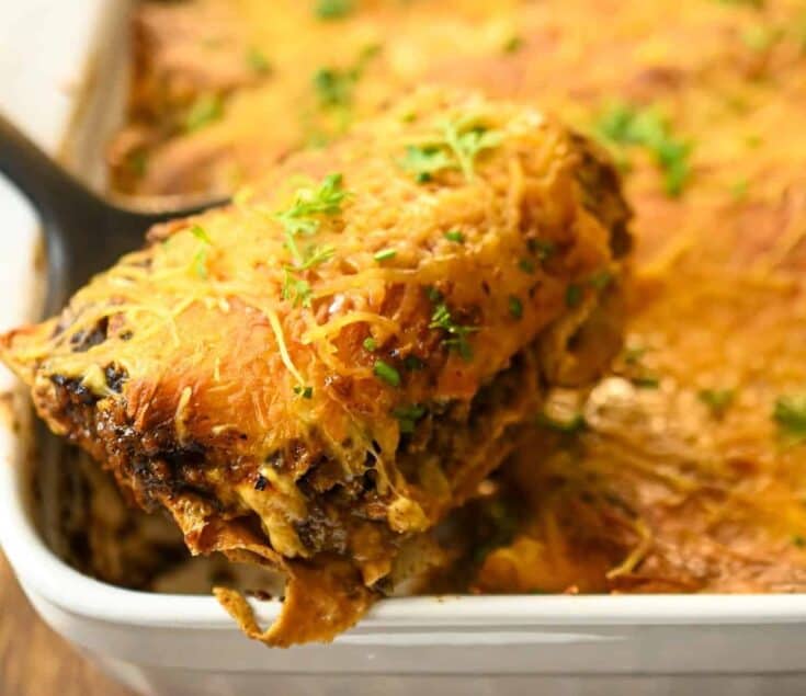 Easy keto beef enchiladas, gluten-free