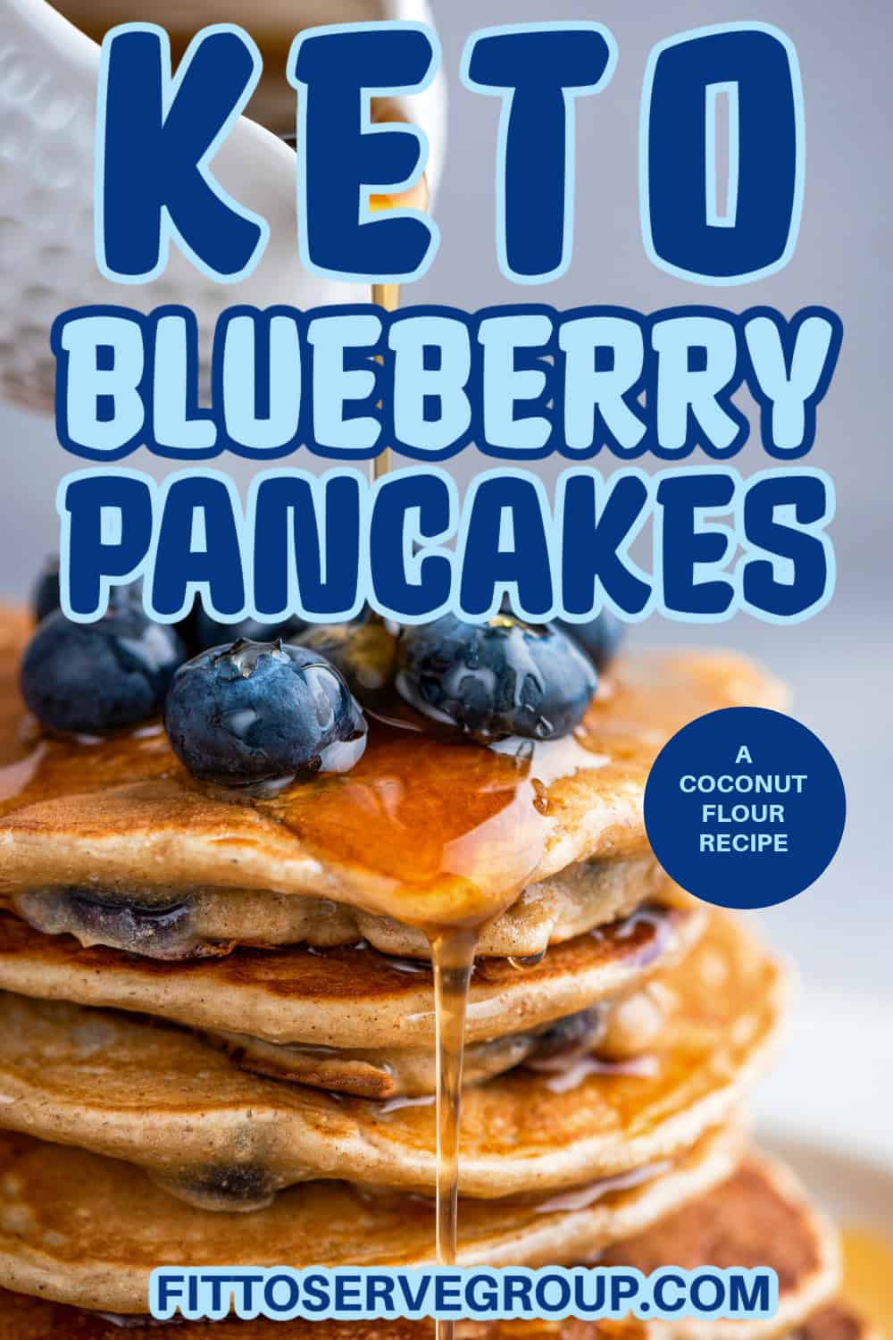Keto Blueberry Pancakes Made With Coconut Flour
