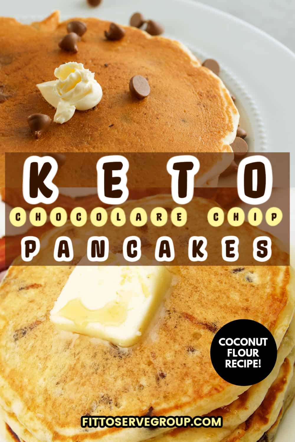 Keto Chocolate Chip Pancakes (Coconut Flour)