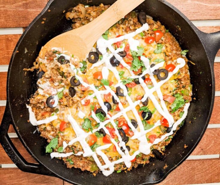 Keto Mexican Skillet ready to serve