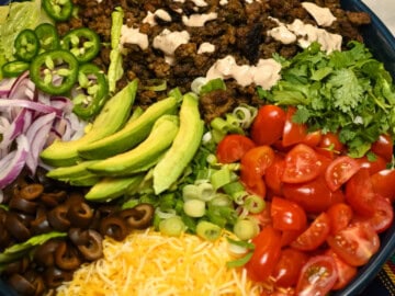 Keto ground turkey taco salad featured image