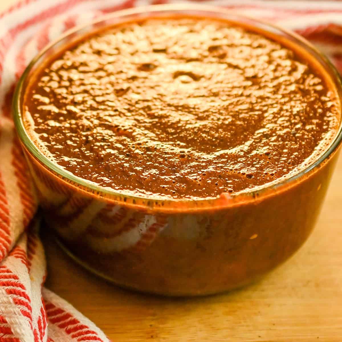 Red Enchilada Sauce ready to be used