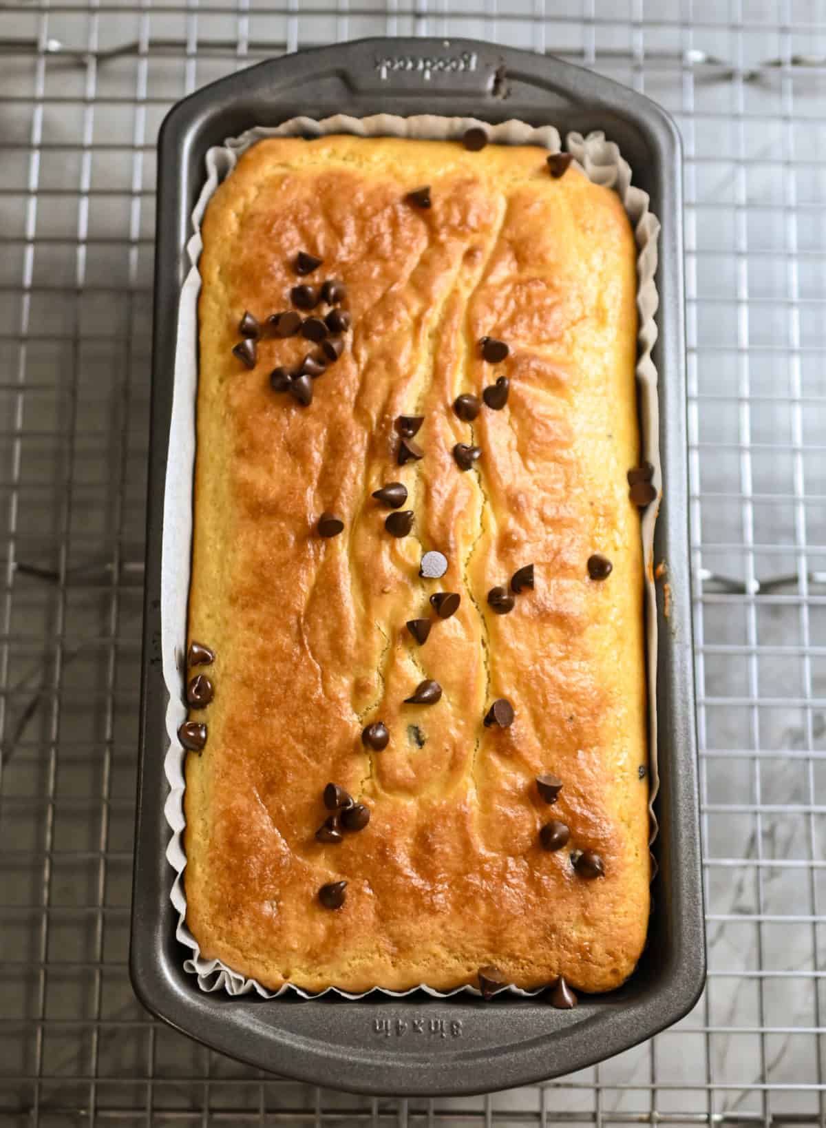 baked keto coconut flour chocolate chip pound cake