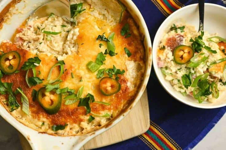 keto Mexican Chicken Casserole Served