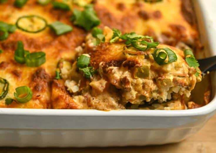 Image for Keto Chicken Enchilada Cauliflower Rice Casserole