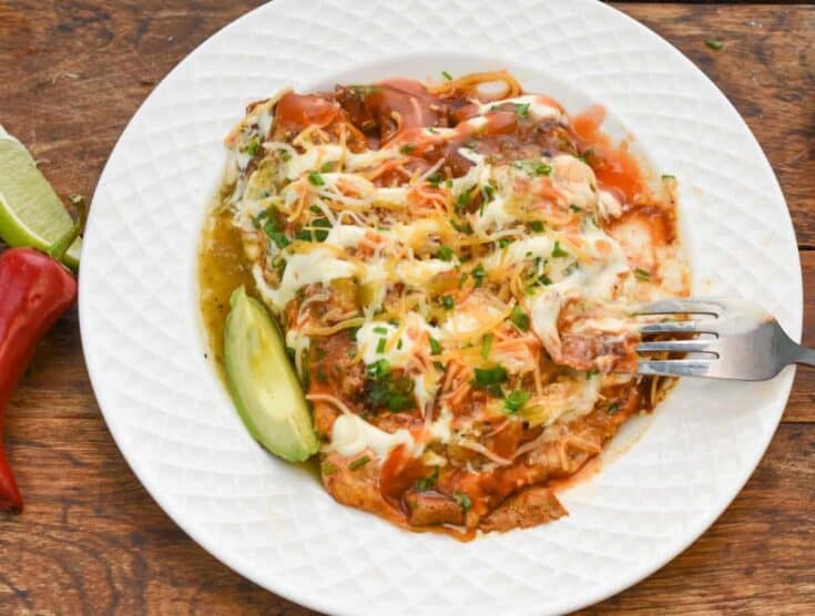 keto chicken enchiladas served