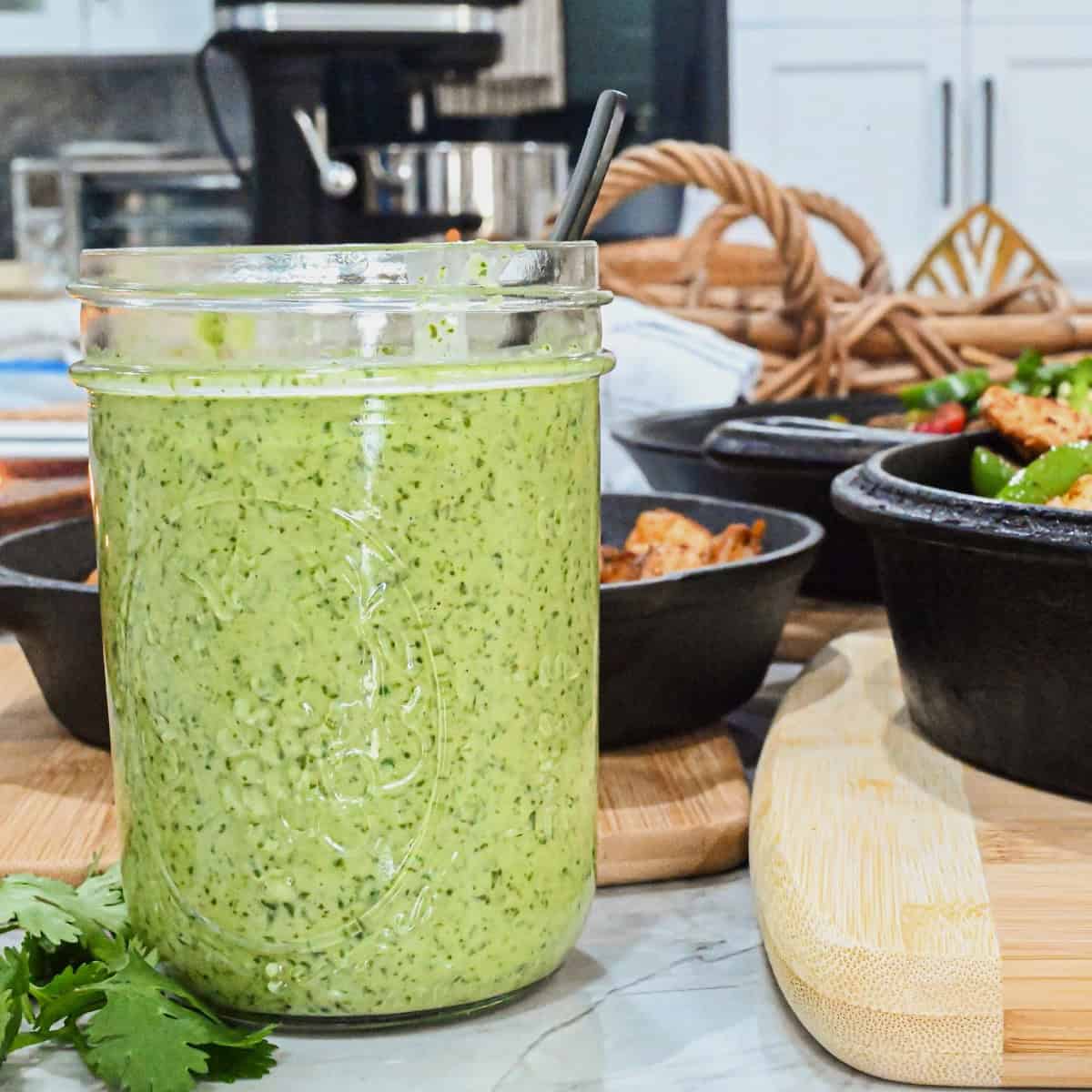 keto spicy garlic cilantro sauce, easy