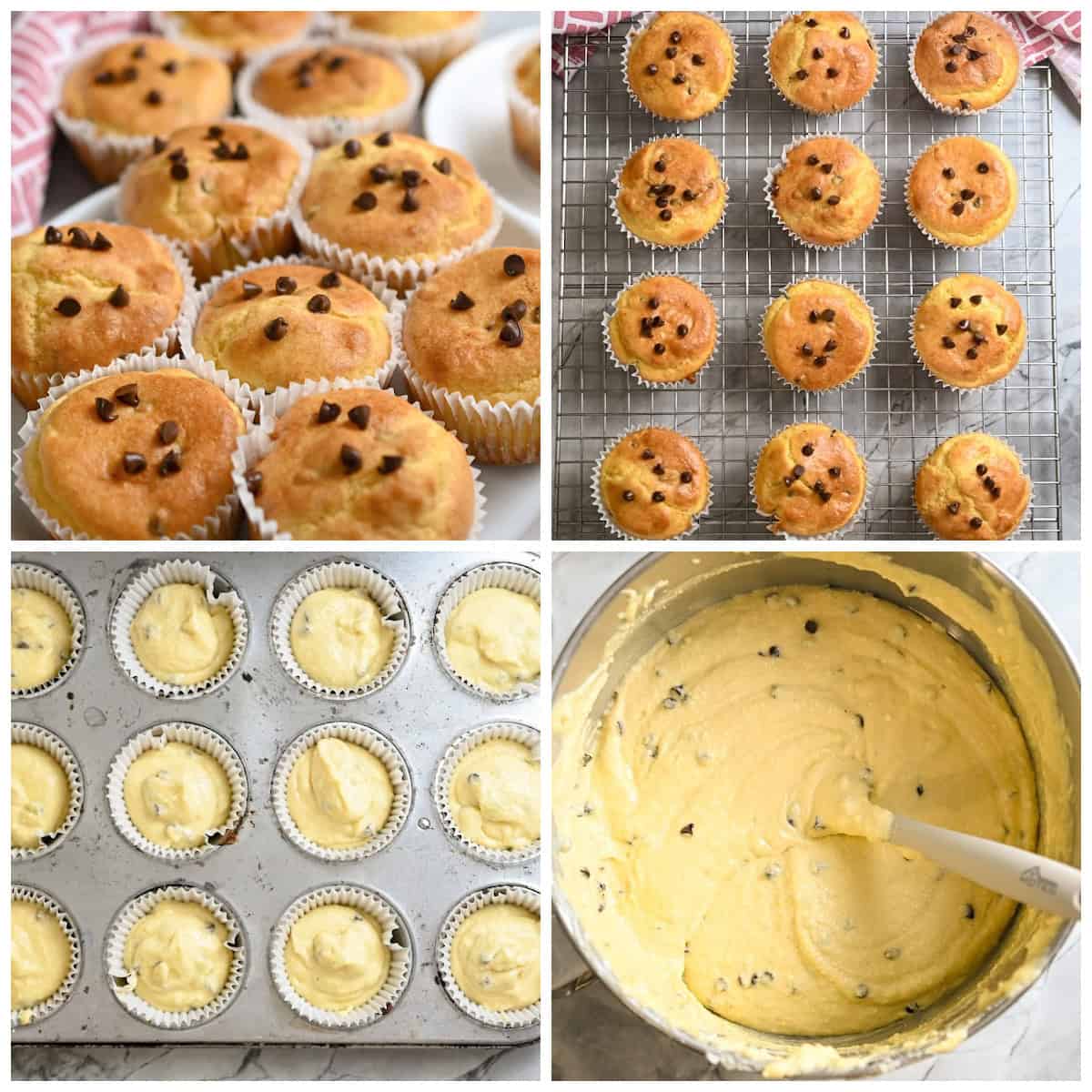 Keto Coconut Flour Chocolate Chip Muffins Process Pictures