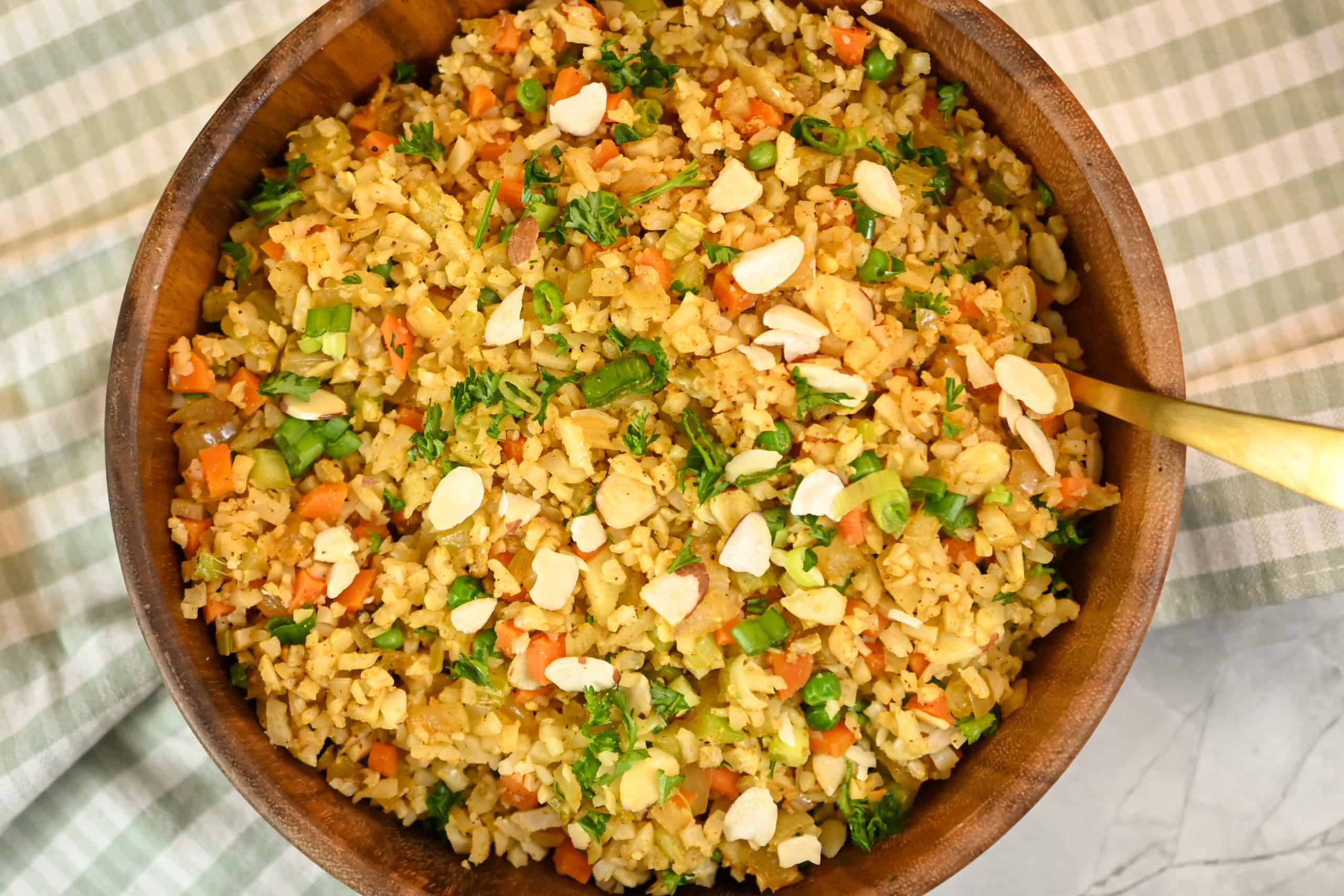Cauliflower Rice Pilaf Keto