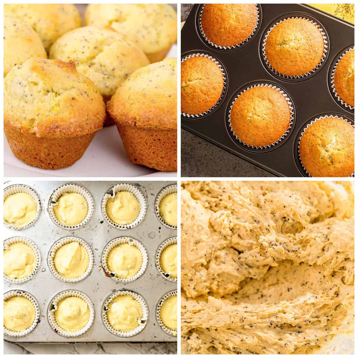 Keto Lemon Poppy Seed Muffins Process Pictures