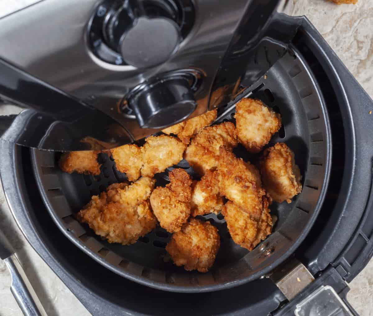 carnivore fried chicken strips cooked in an air fryer