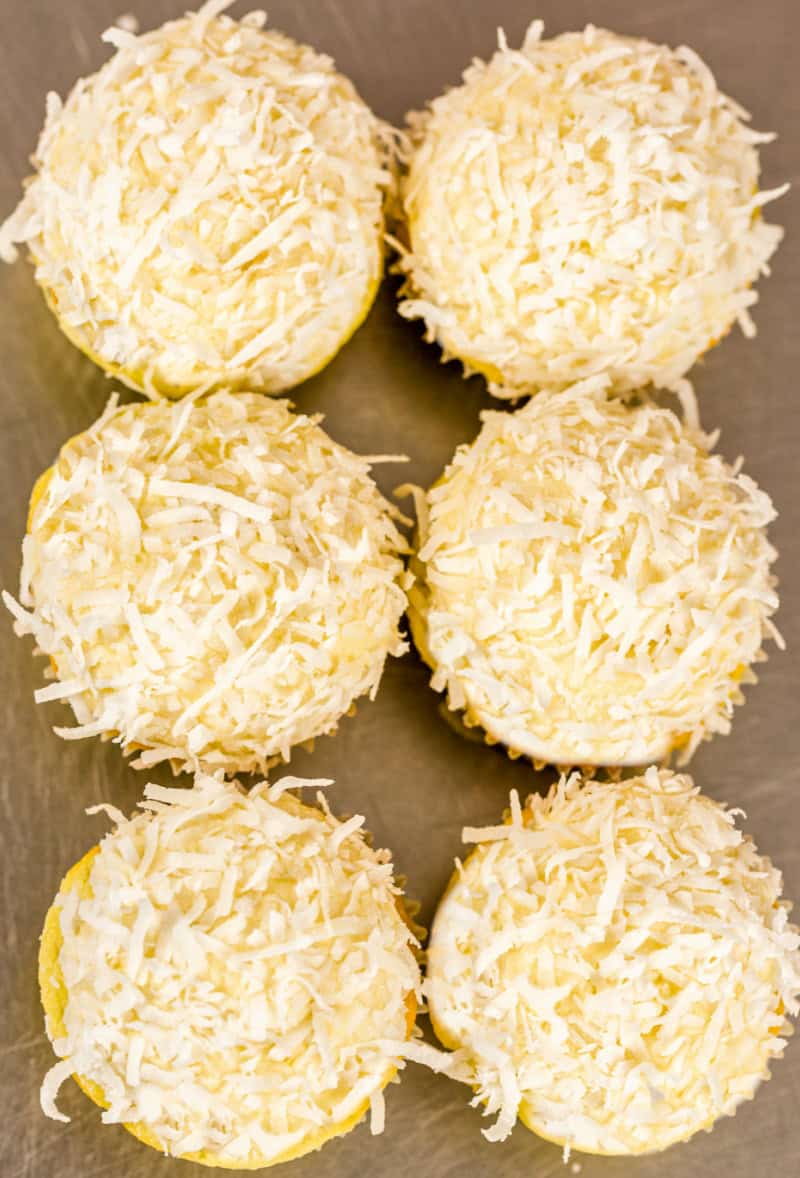 Half Dozen Keto Coconut Cupcakes