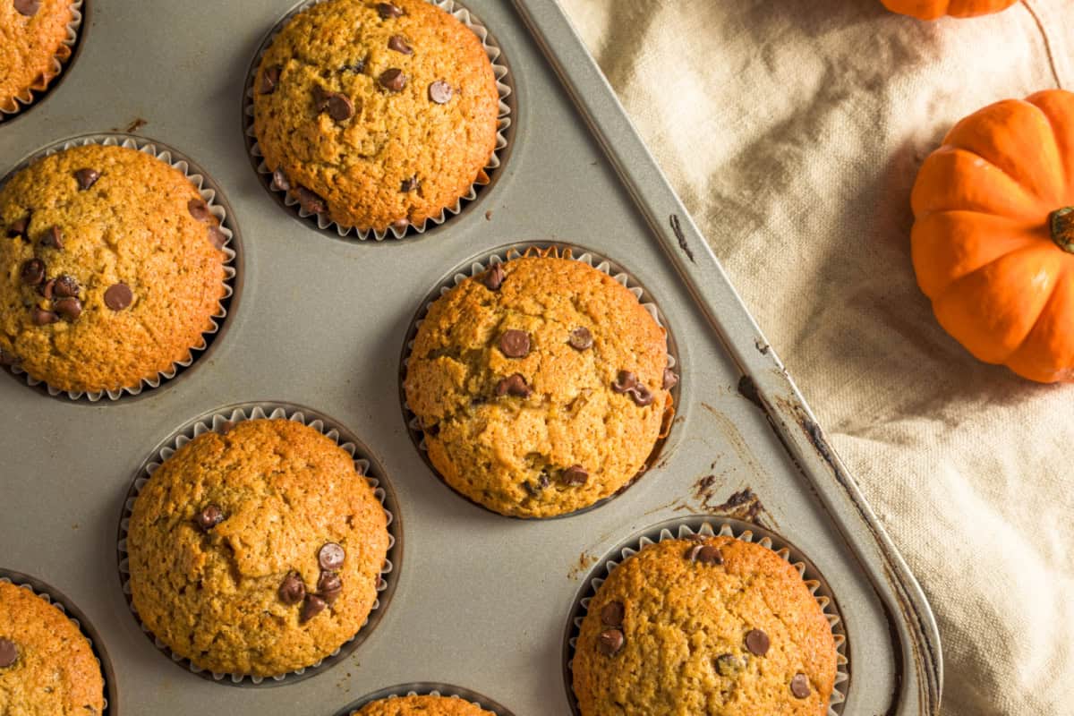 Low-Carb Pumpkin Chocolate Chip Muffins